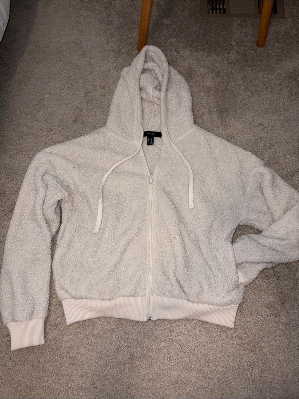 Zip-Up Sherpa Hoodie Forever 21